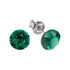 Sudraba auskari "Klasika (Emerald)" ar Swarovski™ kristāliem